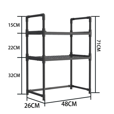 Multi-functional Kitchen Microwave Oven Storage Double-layer Kitchen Seasoning Rack